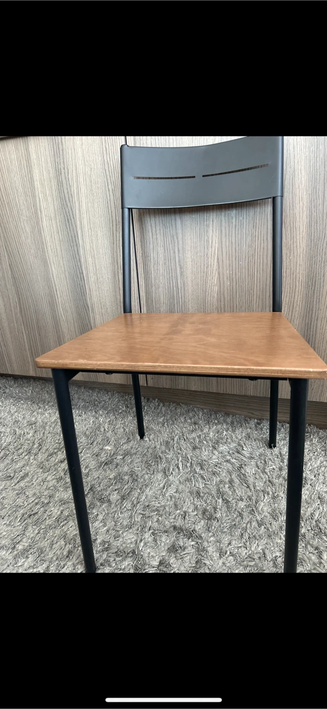 Set of 4 metal and woven seat dining chairs - photo 5