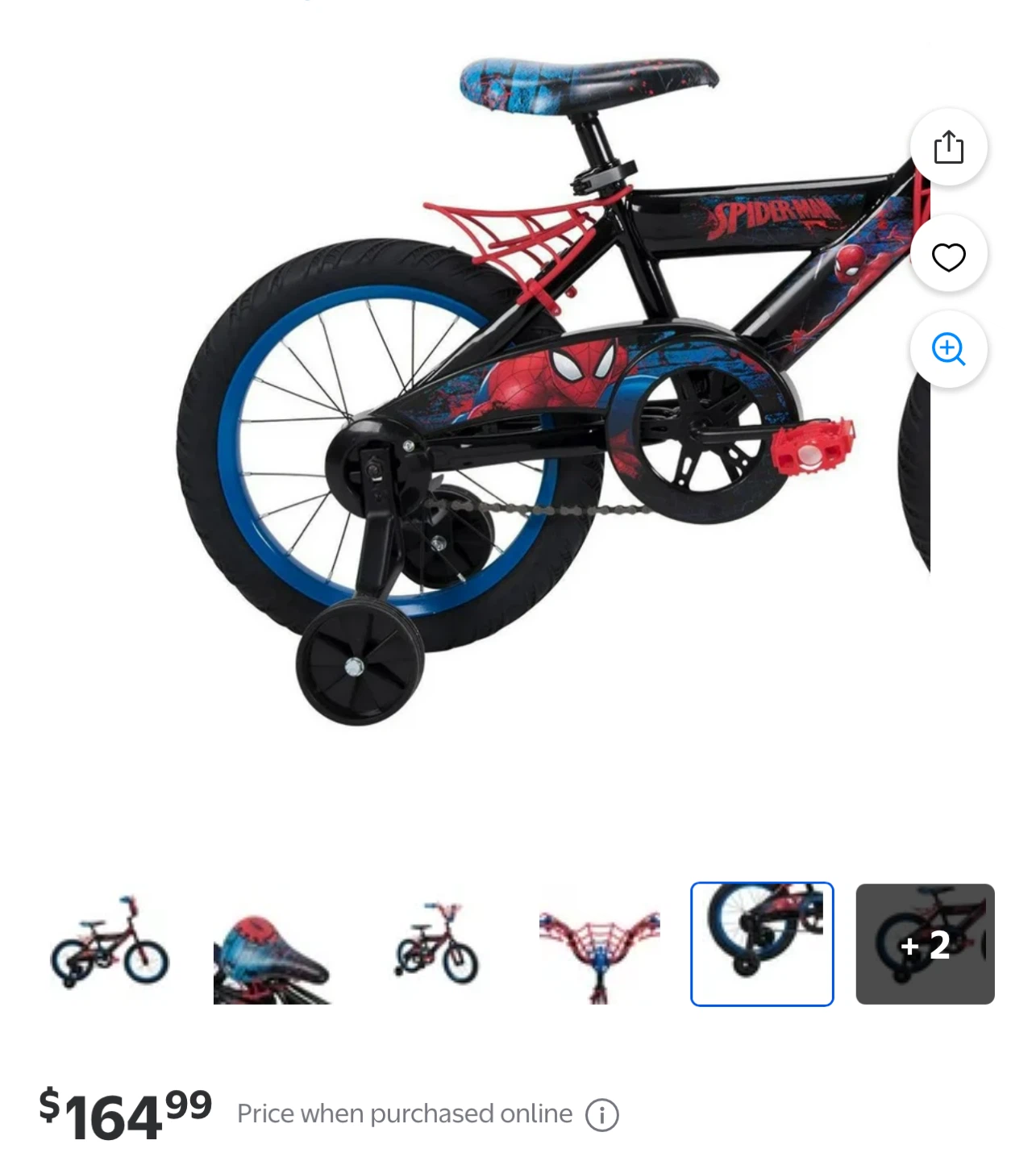 Huffy Marvel Spider-Man Bike 16" - Black