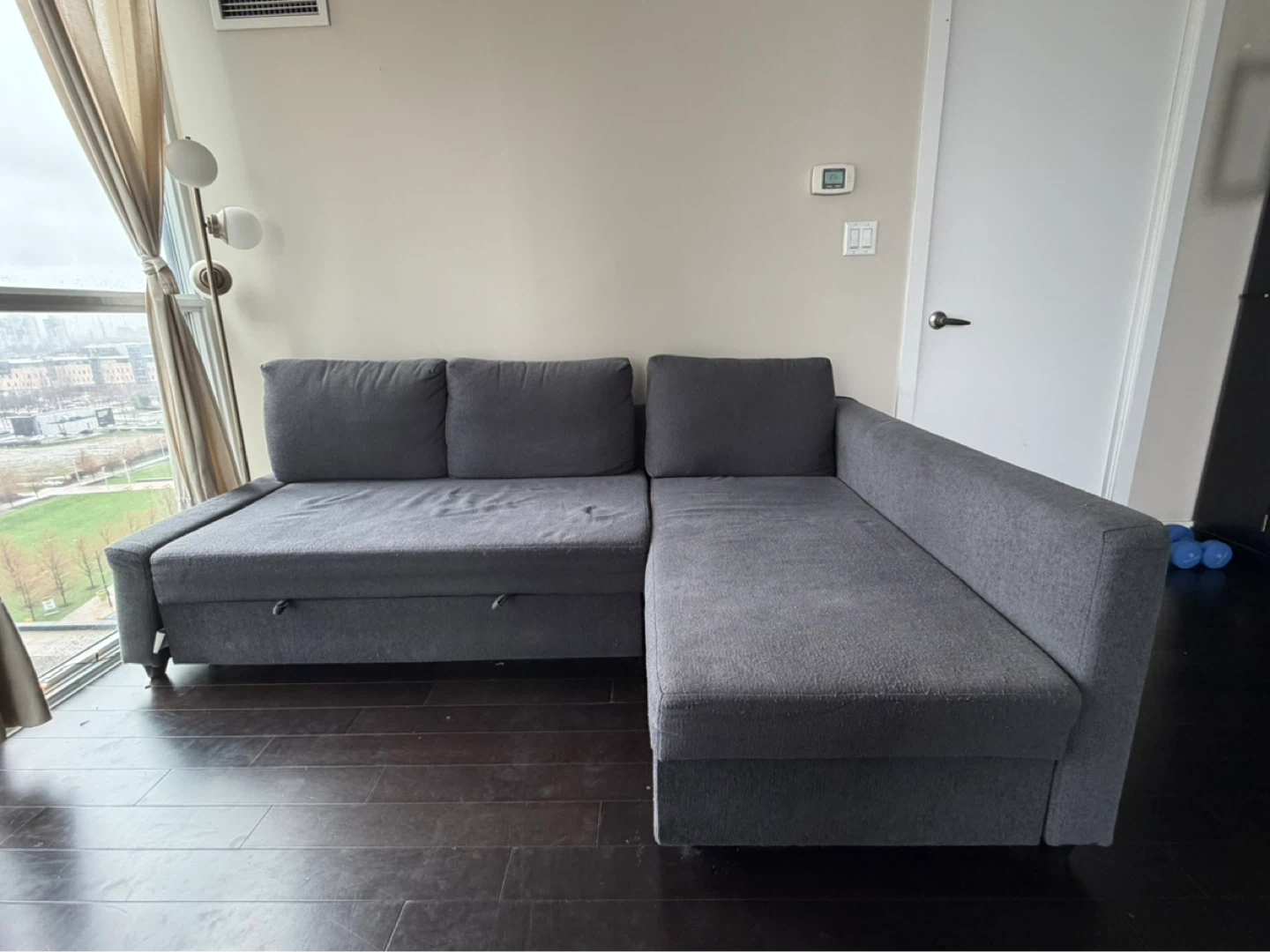 IKEA FRIHETEN Corner Sofa-Bed with Storage – Dark Grey
