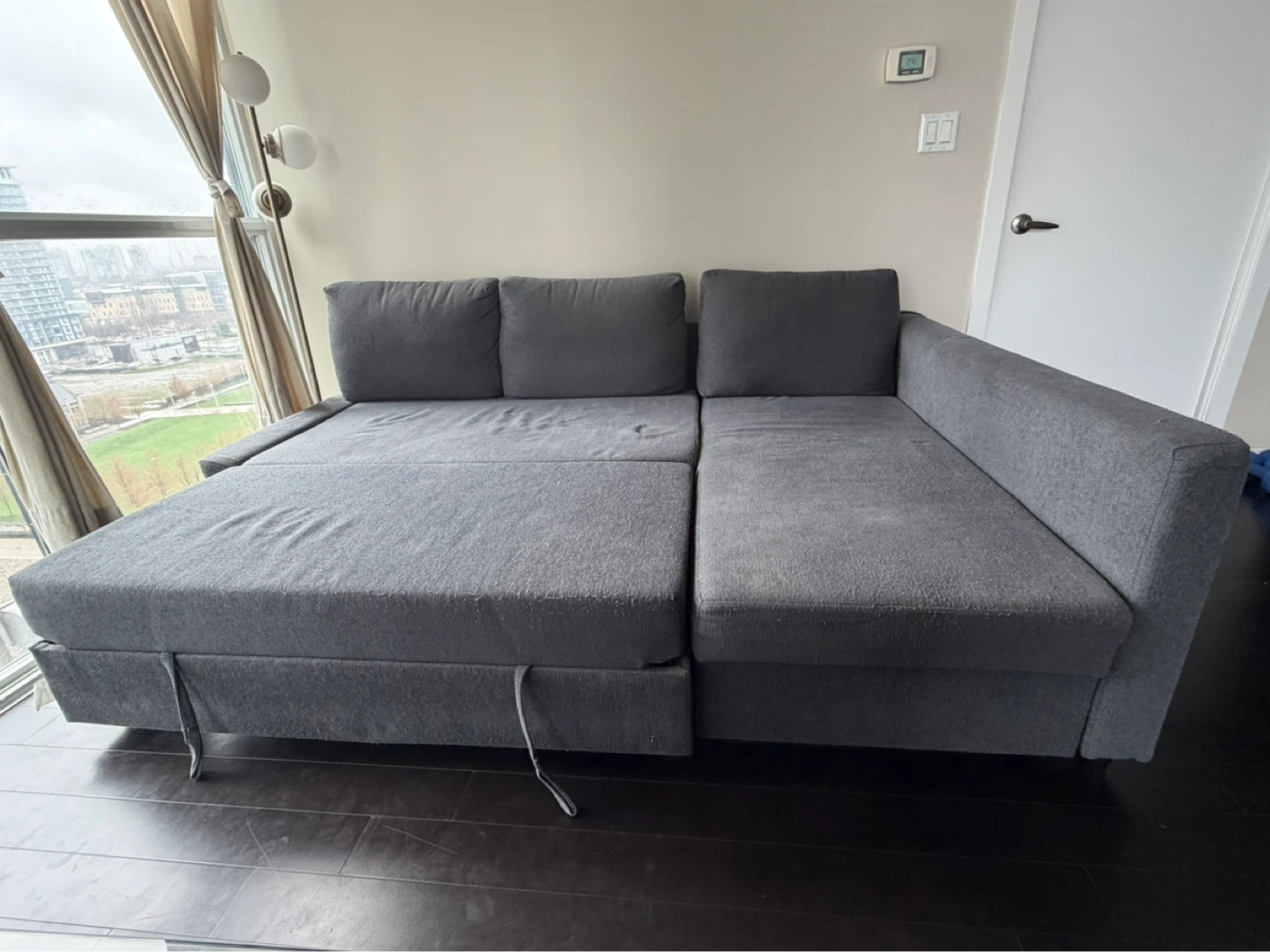 IKEA FRIHETEN Corner Sofa-Bed with Storage – Dark Grey - photo 3