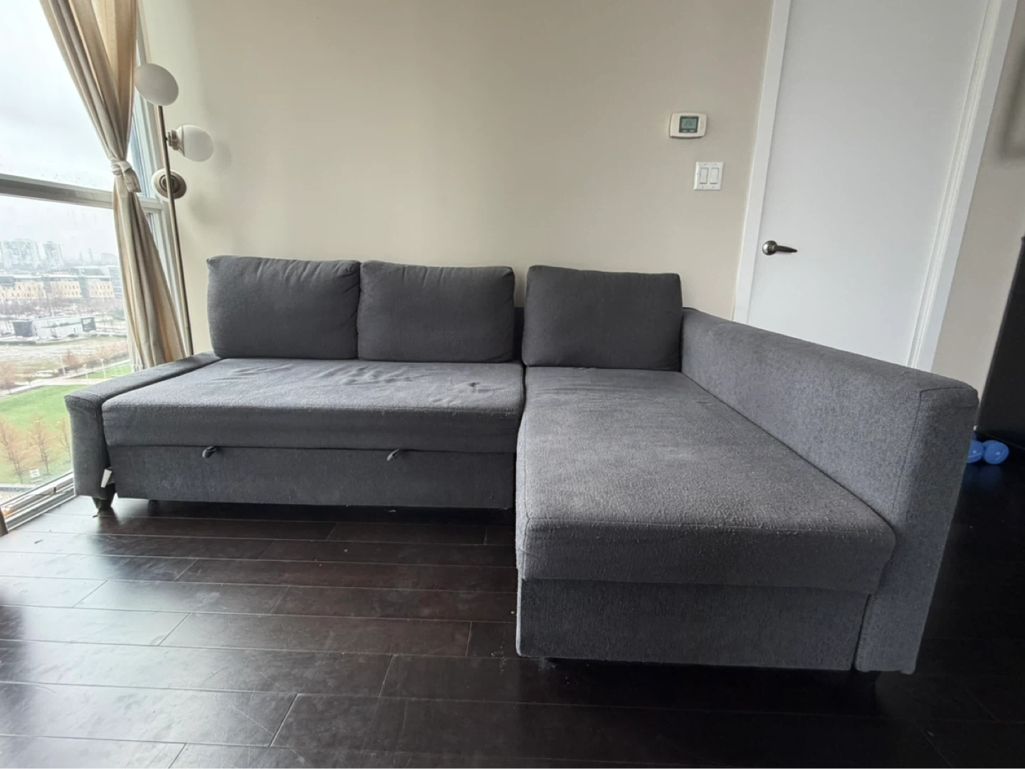IKEA FRIHETEN Corner Sofa-Bed with Storage – Dark Grey - photo 2