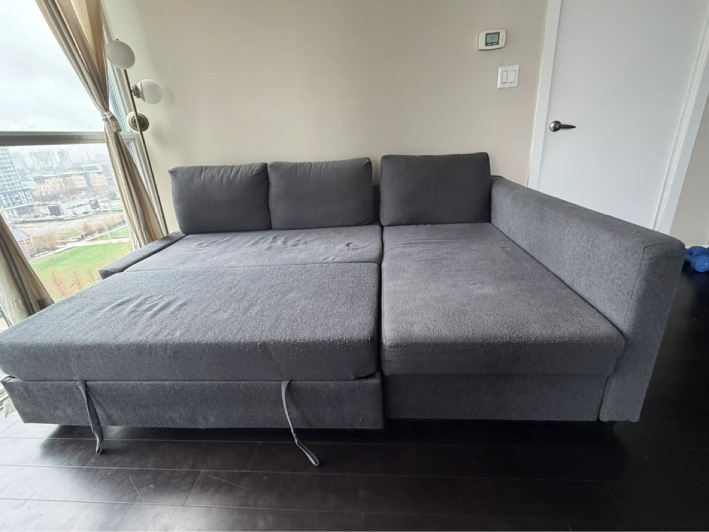 IKEA FRIHETEN Corner Sofa-Bed with Storage – Dark Grey - photo 4