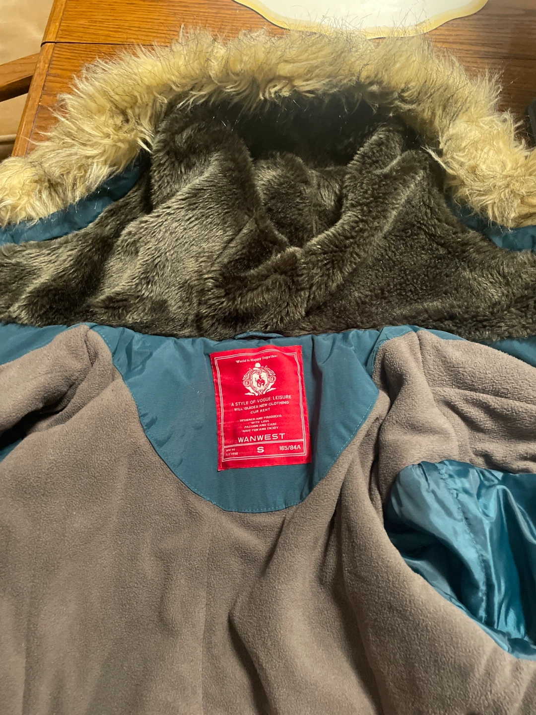 WANWEST Winterwear Parka Jacket - Teal - Size S - photo 4