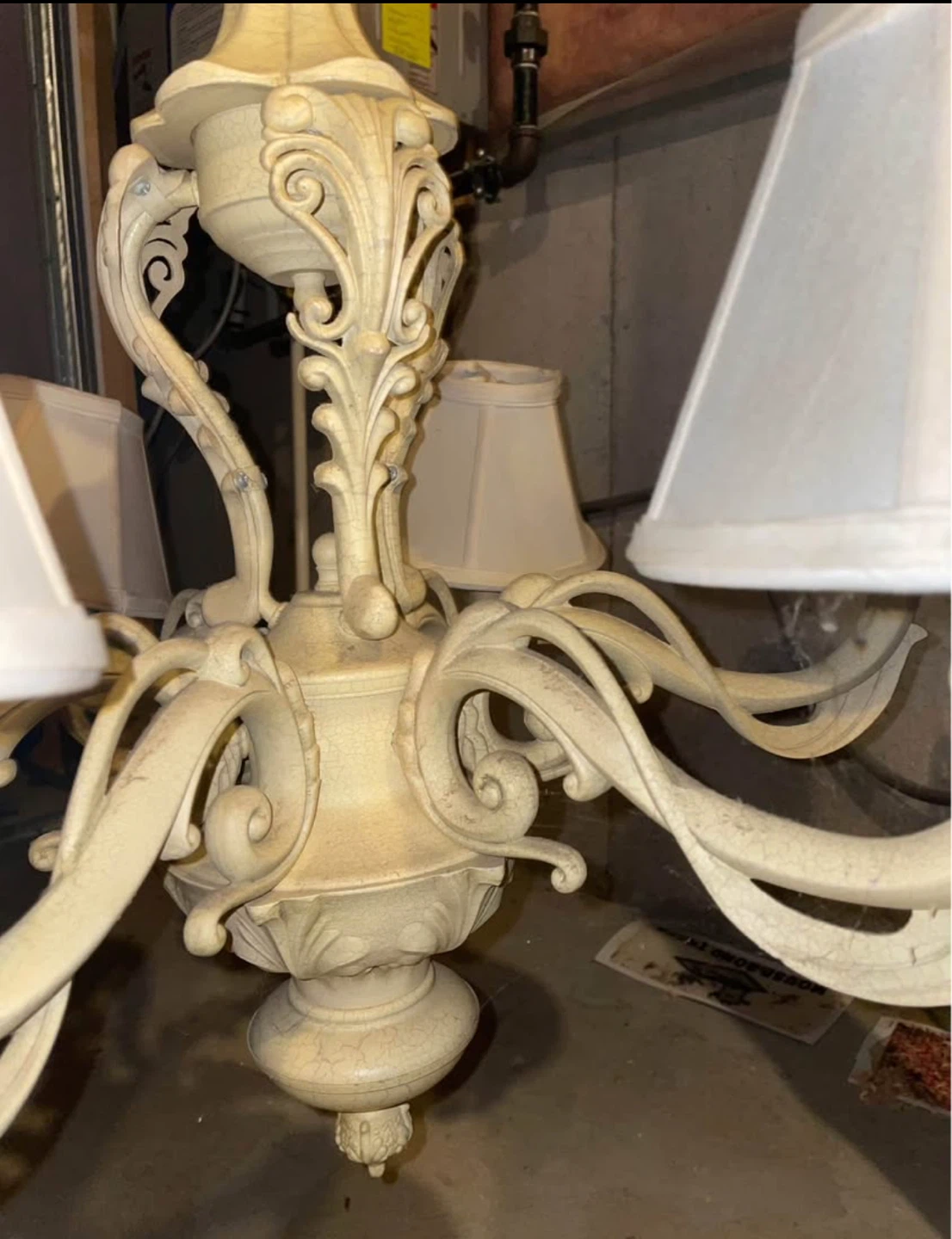 Cream Chandelier with 5 Shades - photo 2
