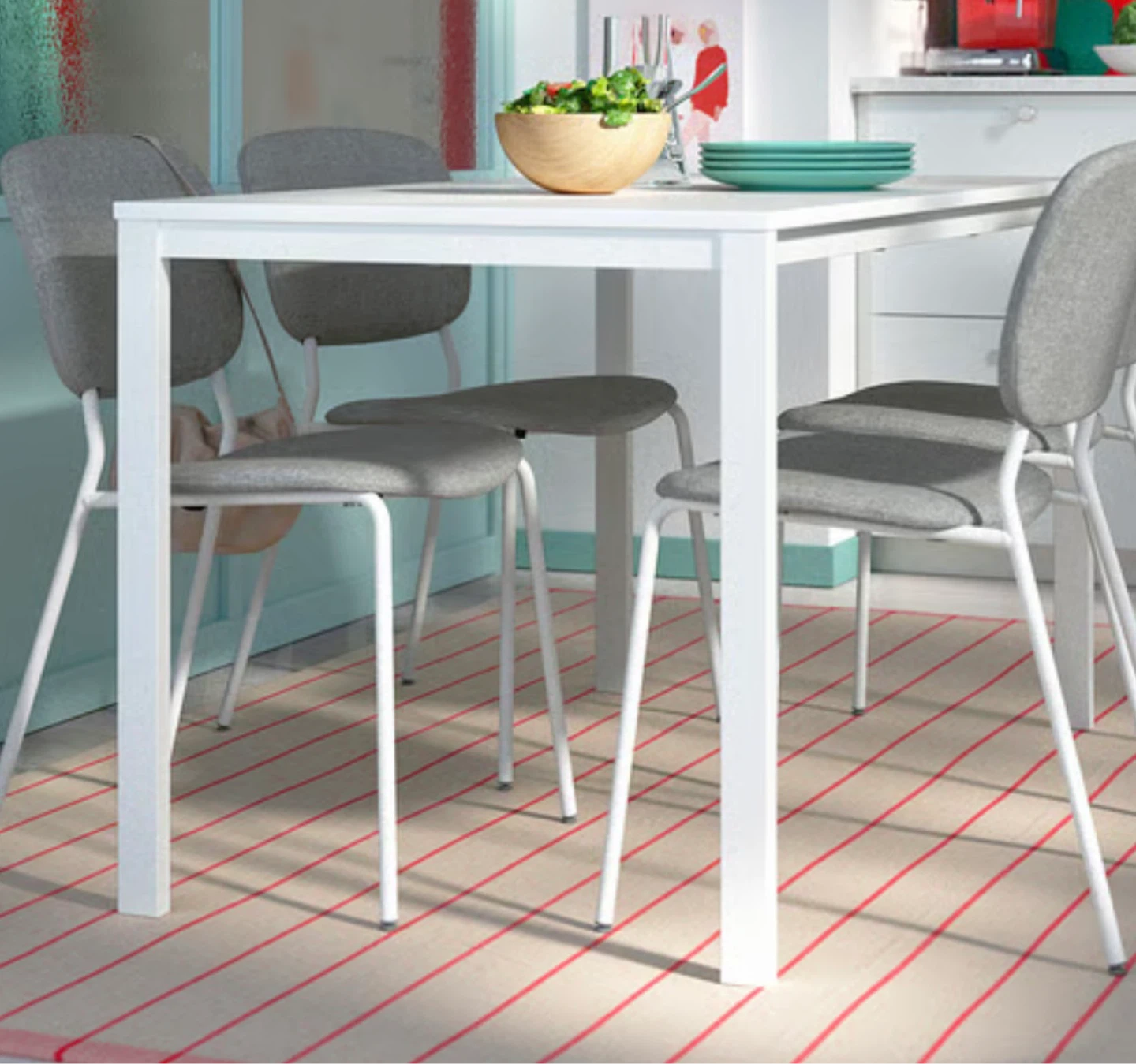 Table à manger blanche 125 cm - photo 2