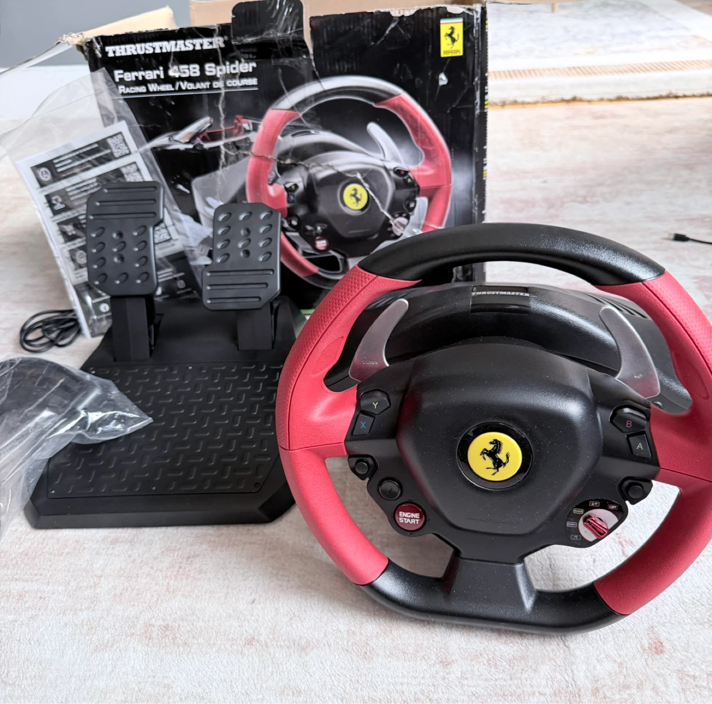 Thrustmaster Ferrari 458 Spider Racing Wheel and Pedals