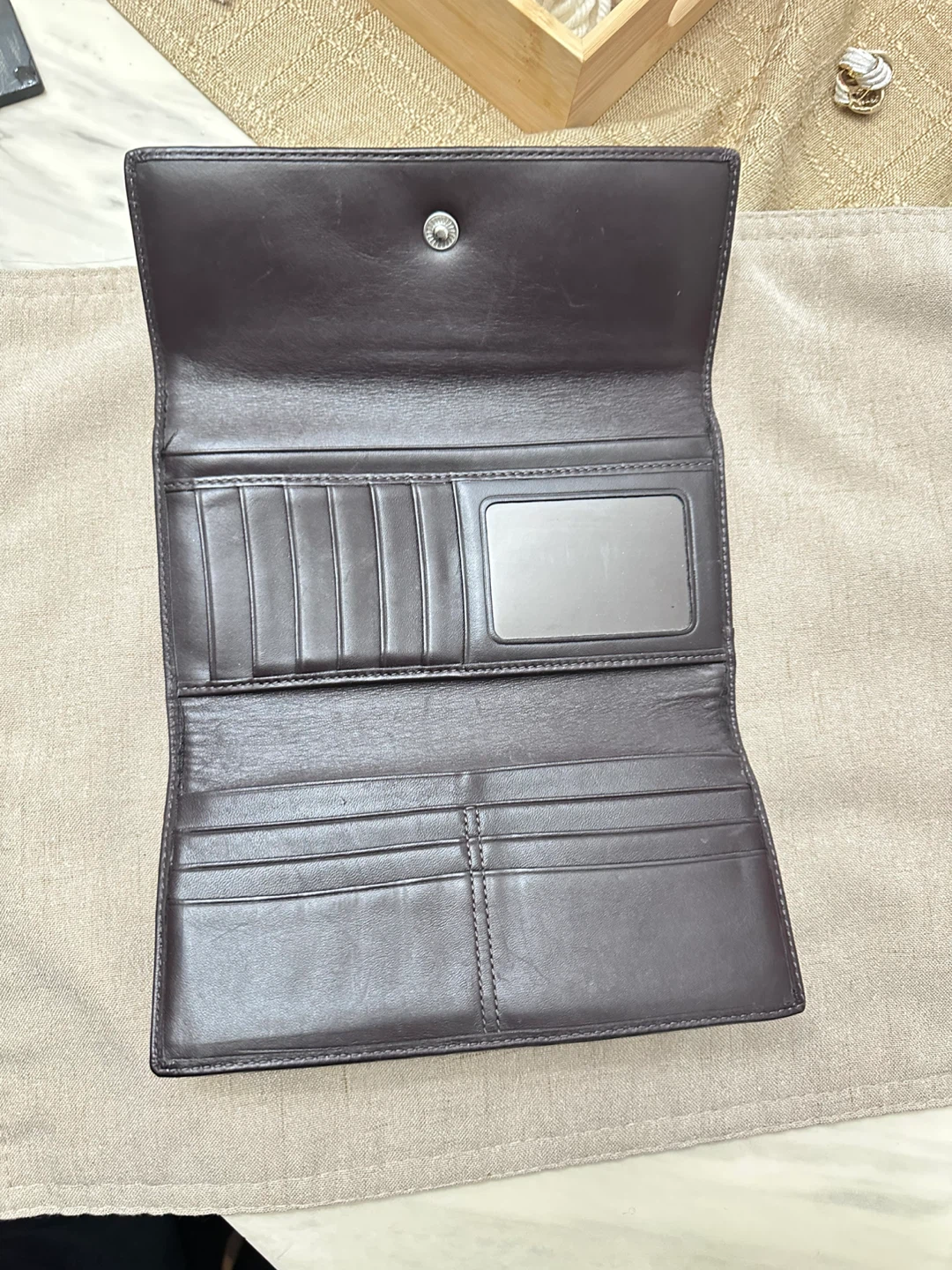 Coach Signature Trifold Wallet Brown - photo 3