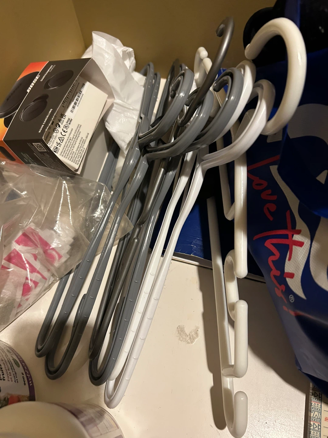 Plastic Hangers (Grey and White)