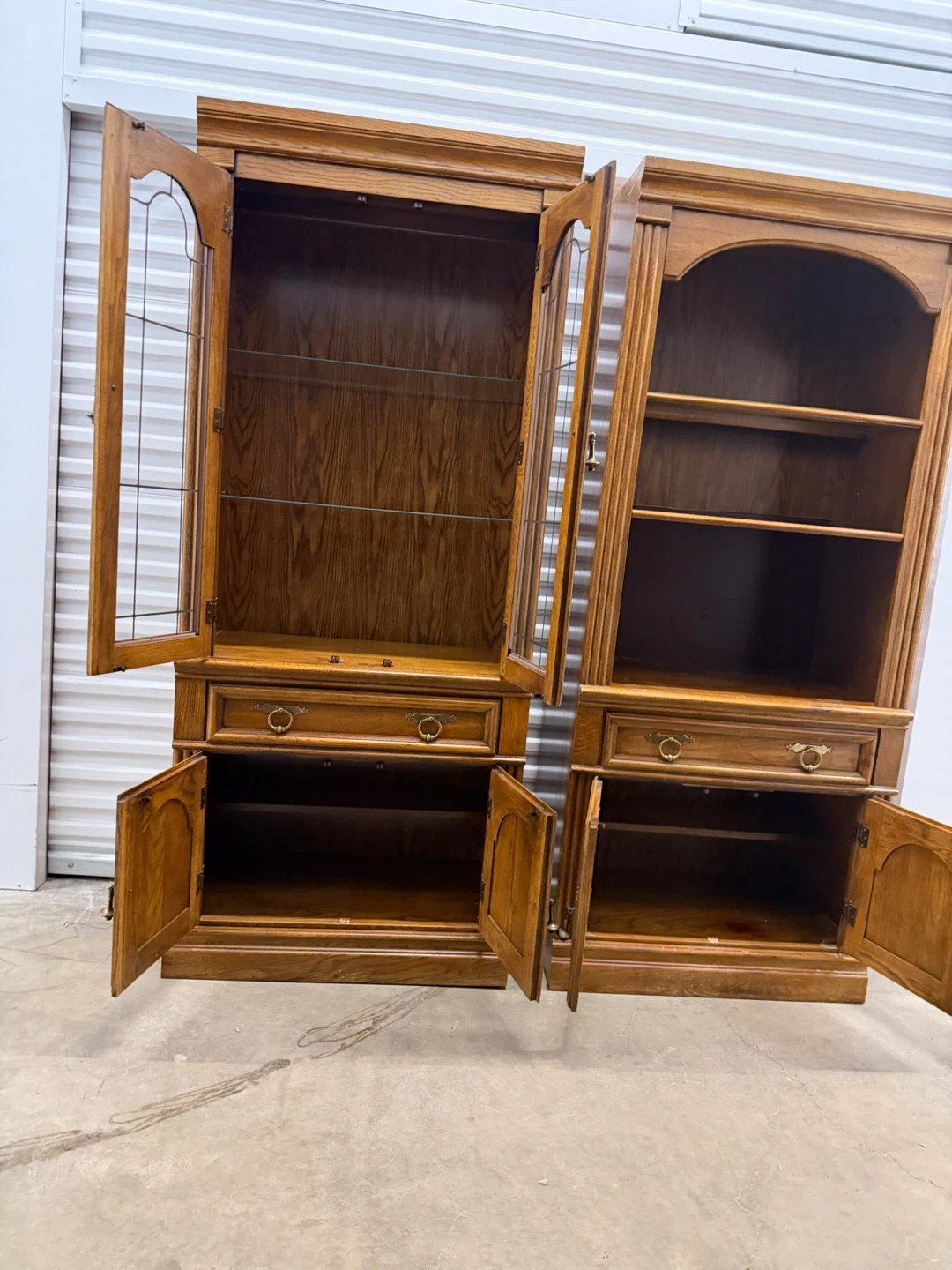 Wooden China Cabinet and Hutch Set - photo 4