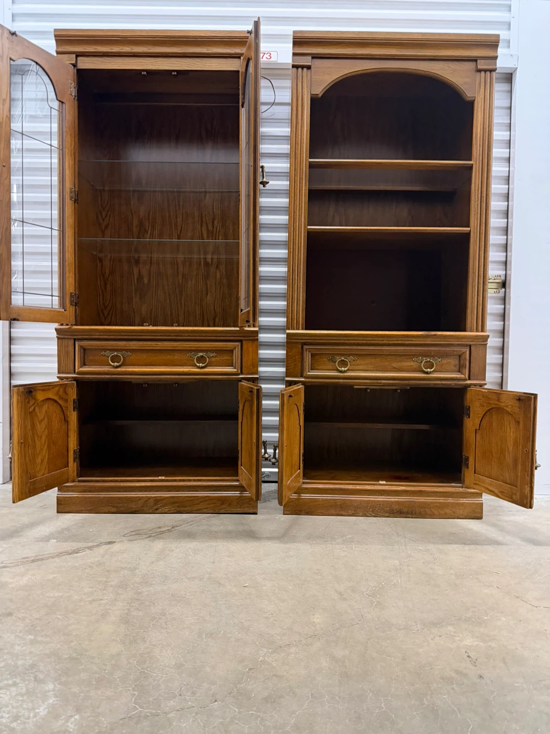 Wooden China Cabinet and Hutch Set - photo 3