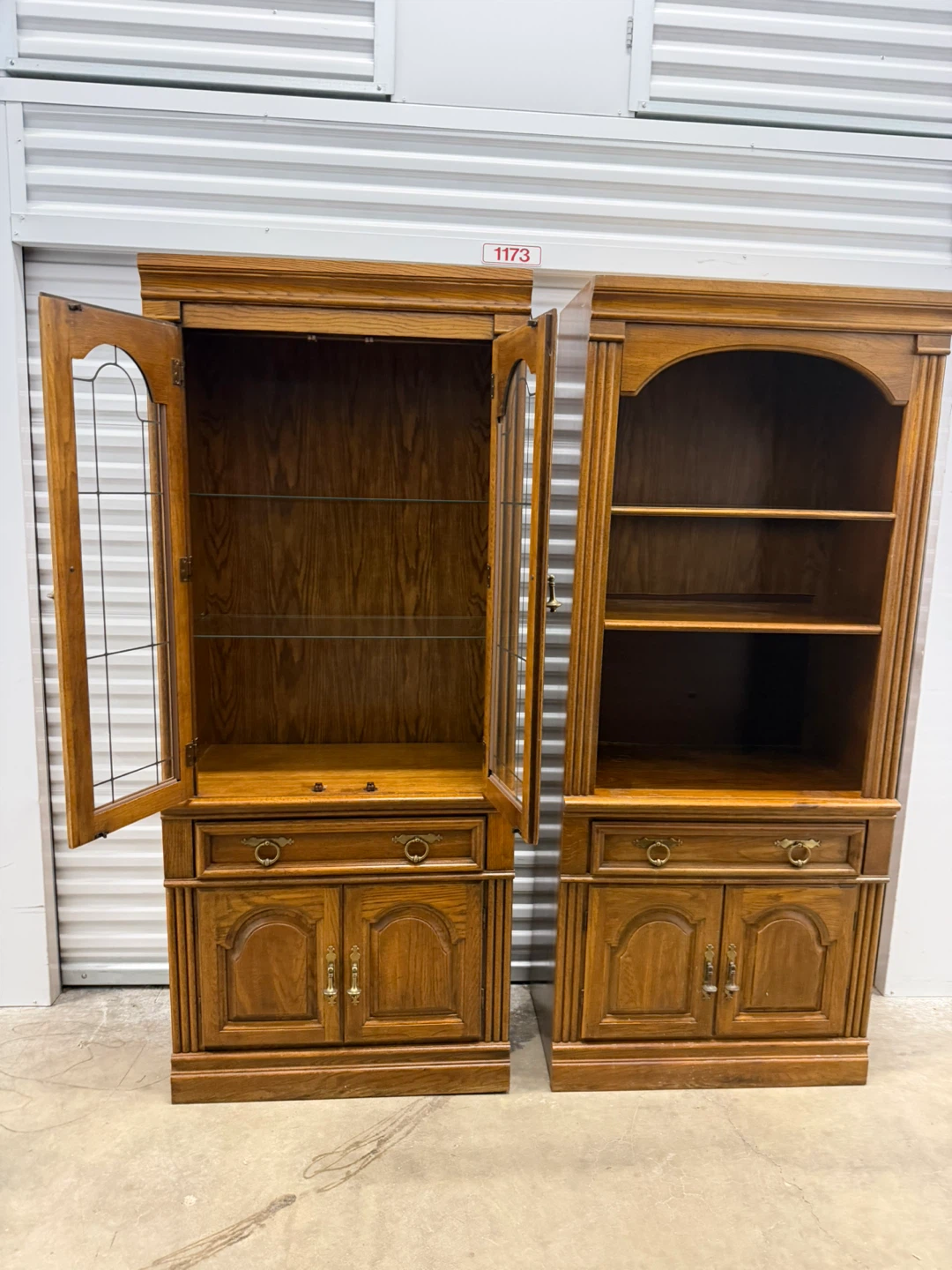 Wooden China Cabinet and Hutch Set - photo 2