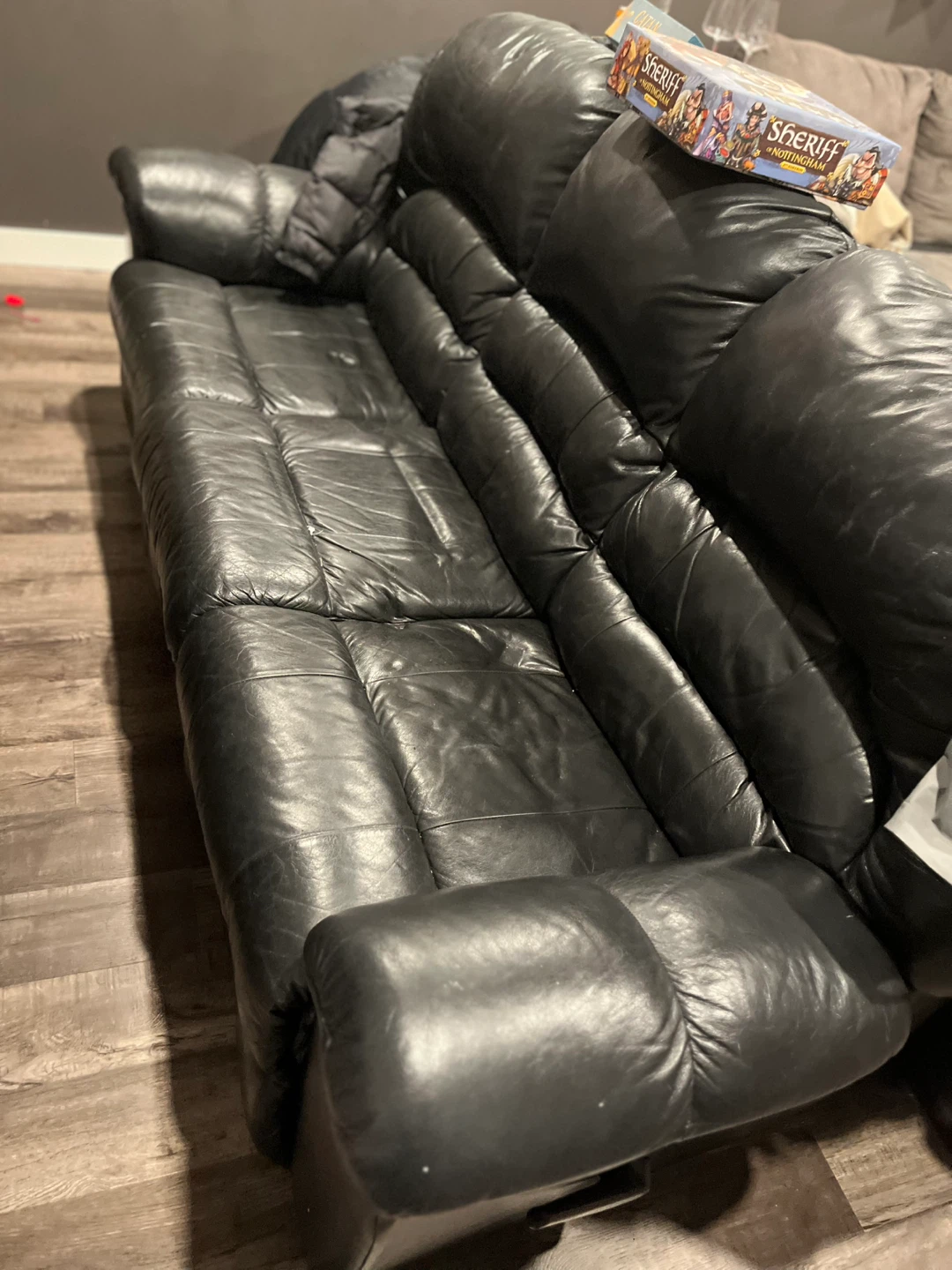 Black Leather Sofa