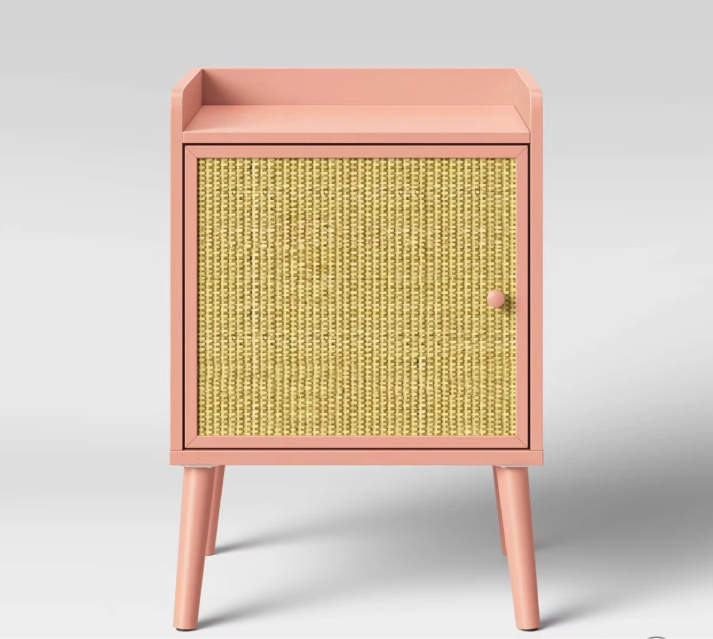 Pillowfort Rattan & Wood Kids' Nightstand - Rose Pink - photo 2