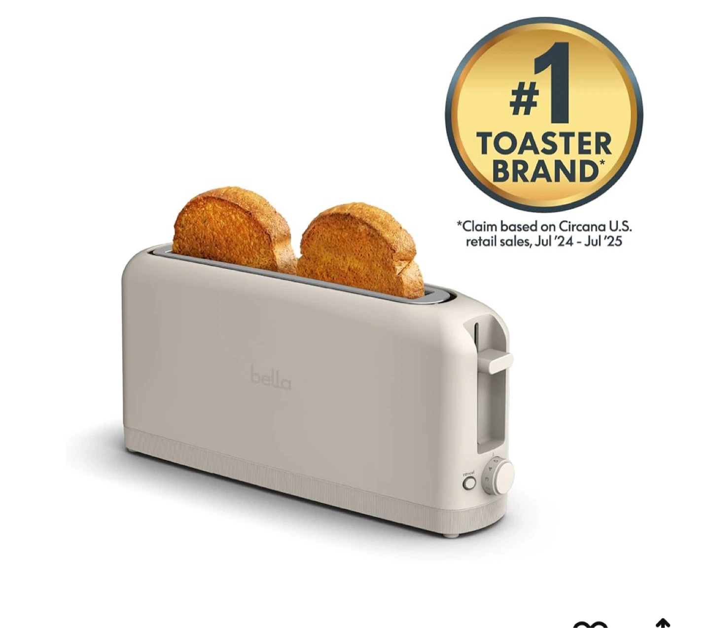 Bella 2-Slice Toaster - Beige - photo 2