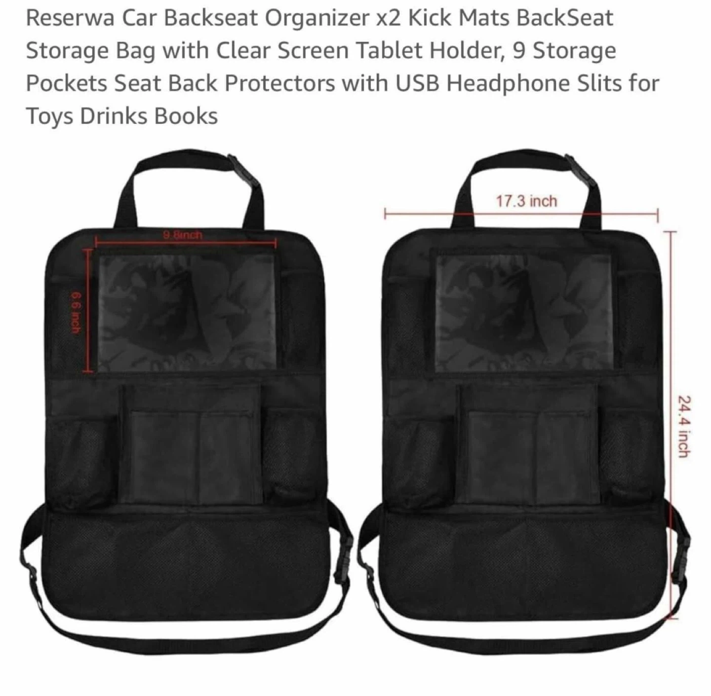 CAR BACKSEAT ORGANIZERS & KIDS TRAVEL TRAY - photo 3