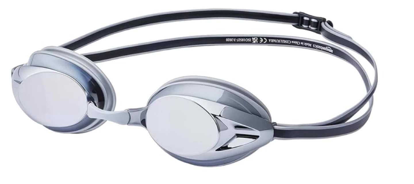 Amazon Basic Silver Mirrored Unisex Swim Goggles - photo 4