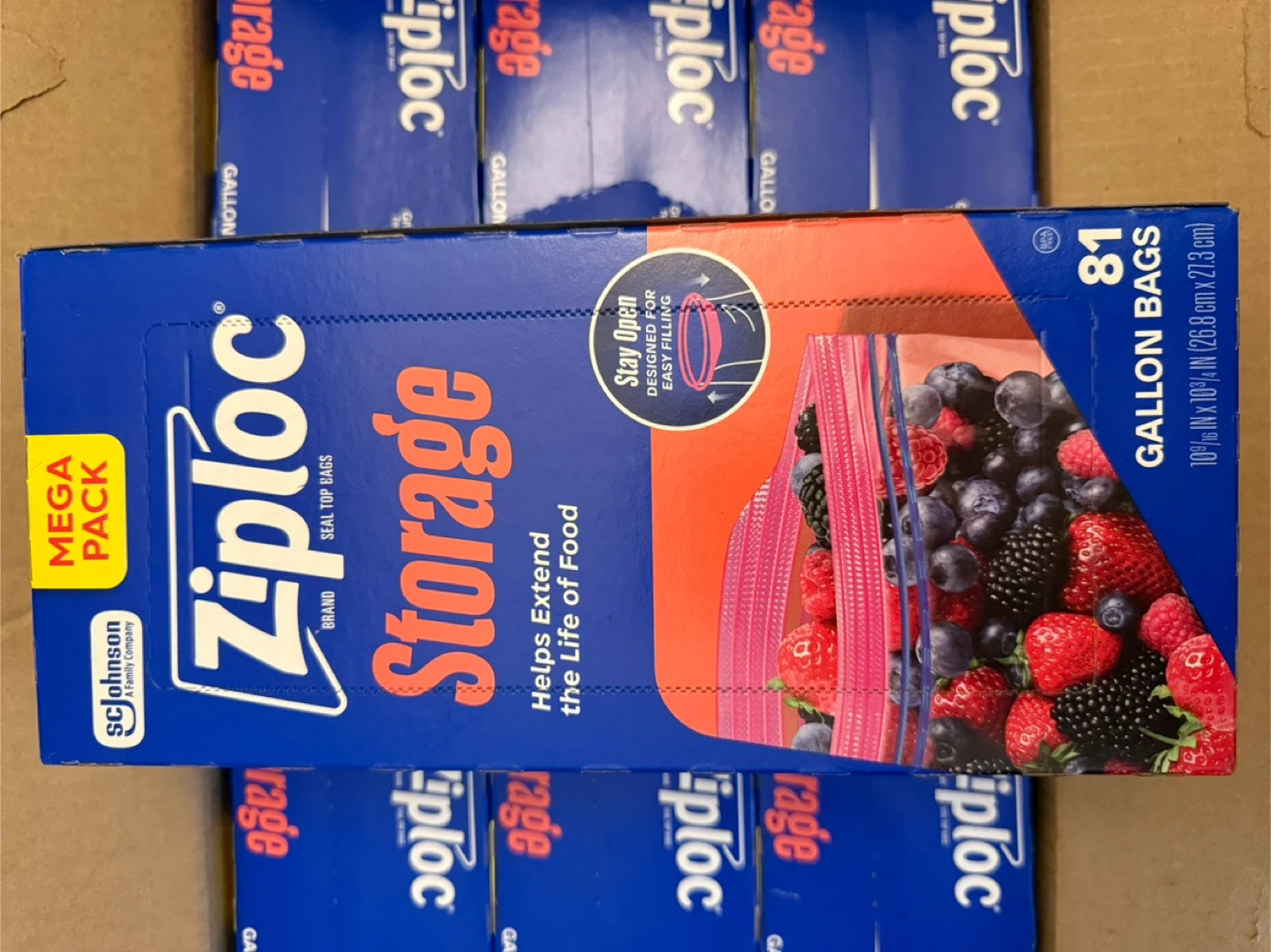 Ziploc Gallon Storage Bags – Mega Pack (81 Bags) – New