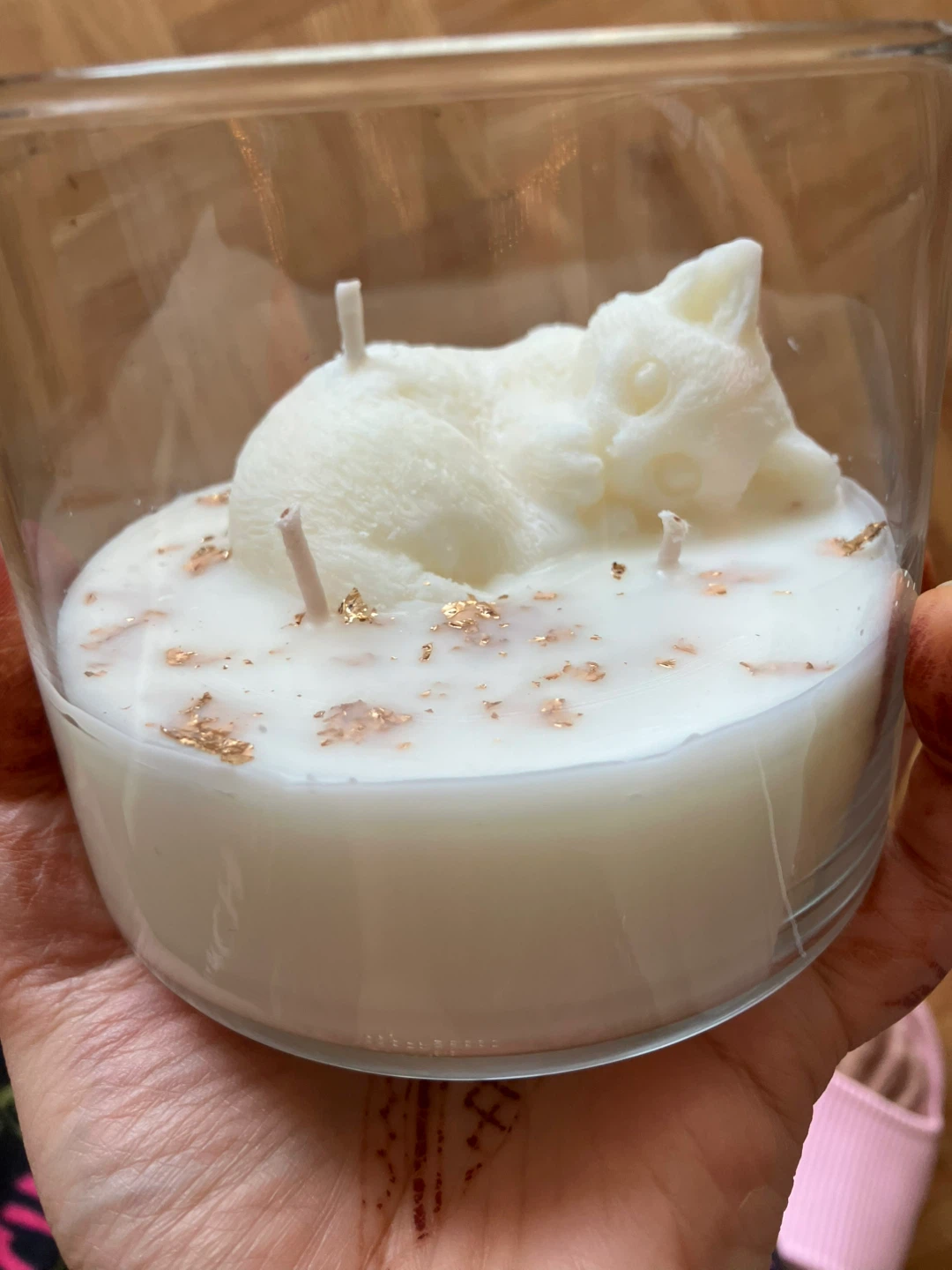 Custom cat candle