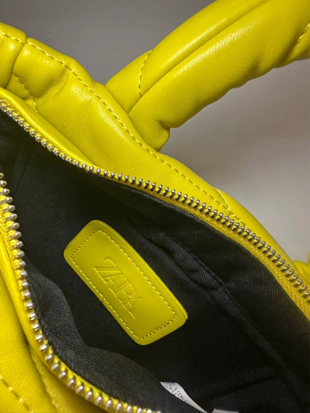 Zara Yellow Puffer Tote Bag - photo 3