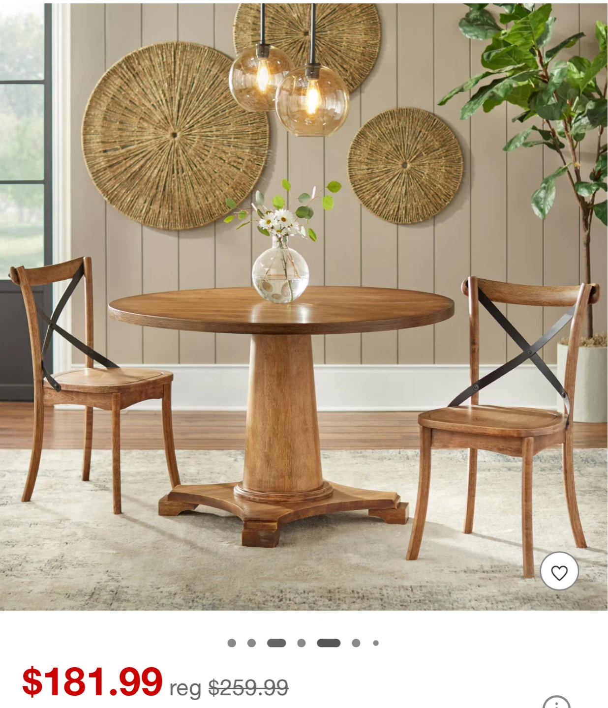 Set of 2 Wooden Dining Chairs with Black Cross Back - photo 2