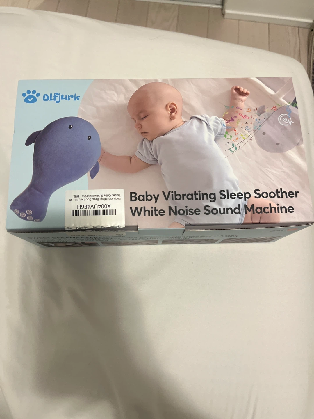 OllFjrk Baby Vibrating Sleep Soother White Noise Sound Machine