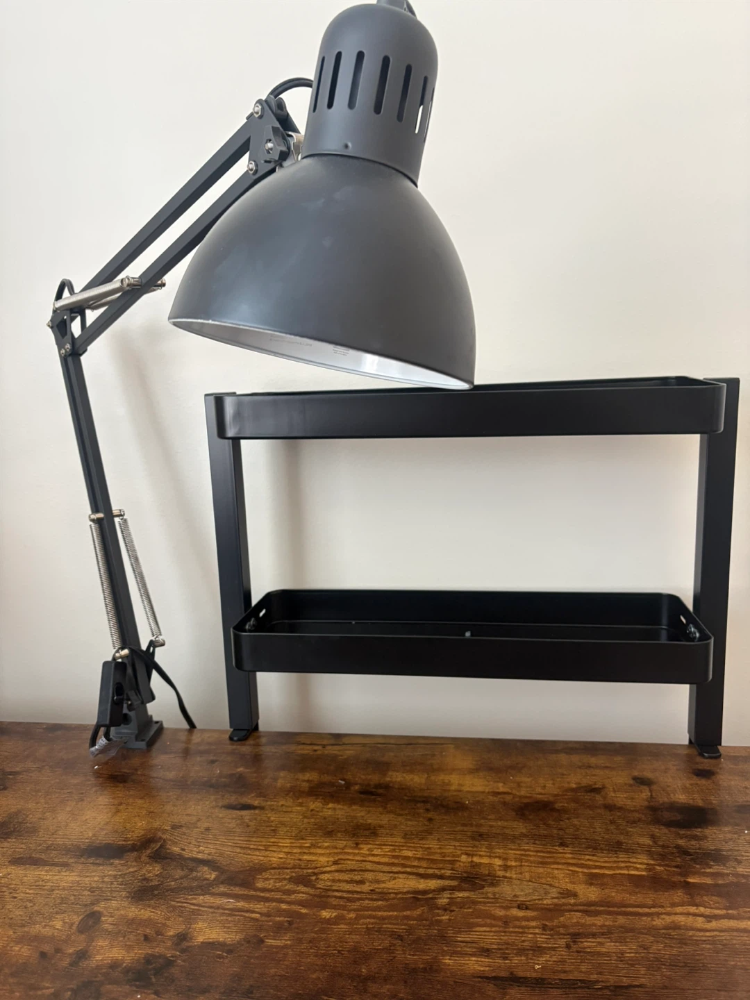 Rustic Wood and Metal Desk with Shelving - photo 2