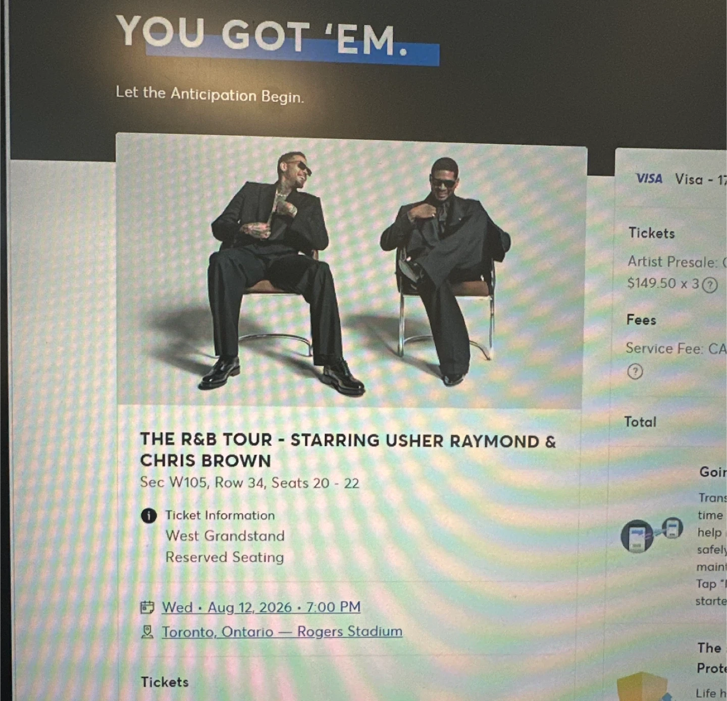 THE R&B TOUR Tickets - Usher Raymond & Chris Brown