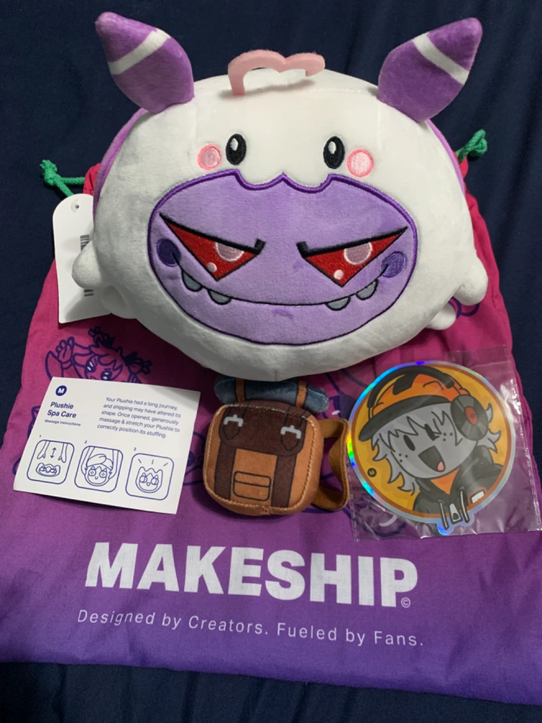 Makeship Evil Momo in PJs Plushie Plus Builderfan Accessories