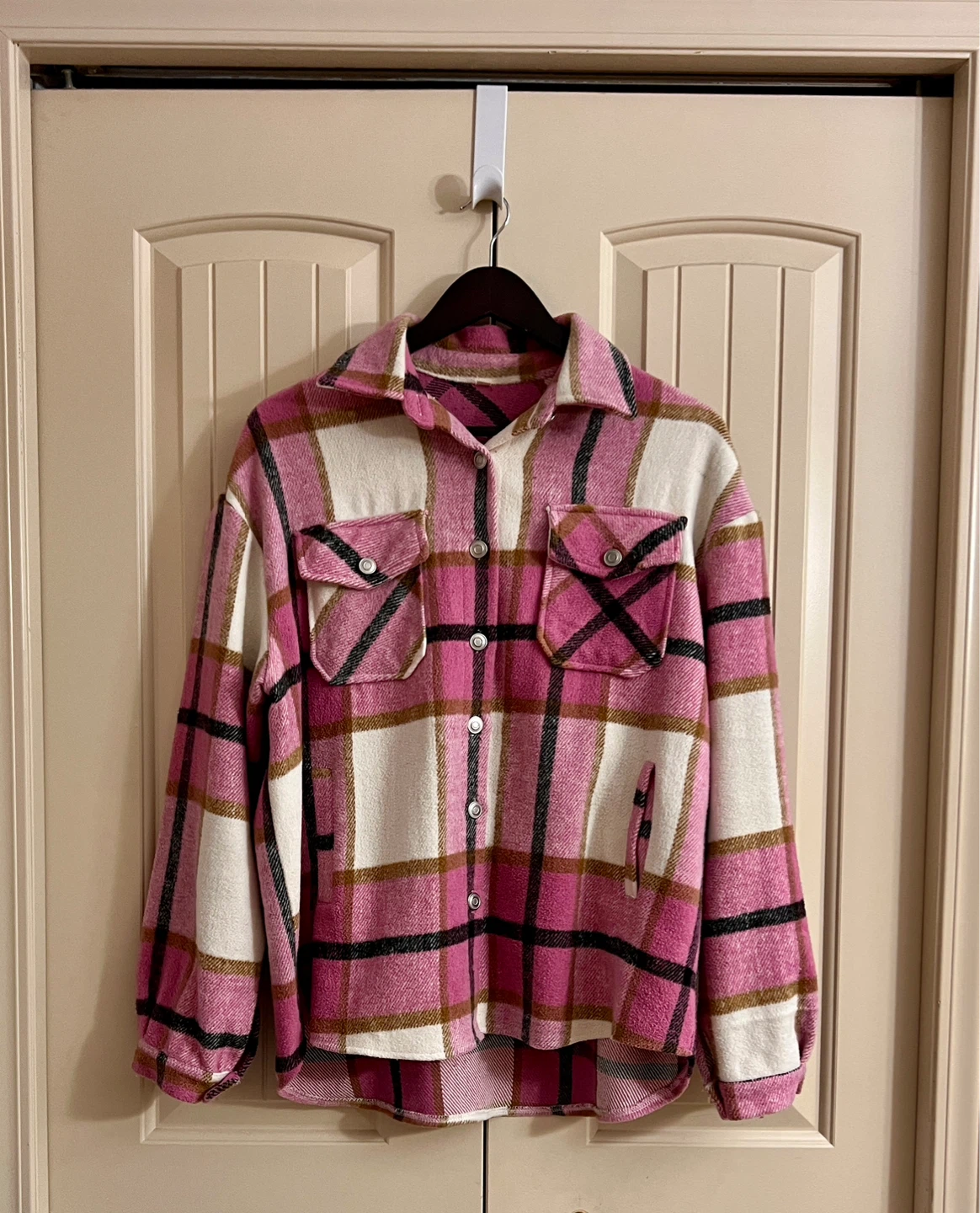 Pink Plaid Shacket
