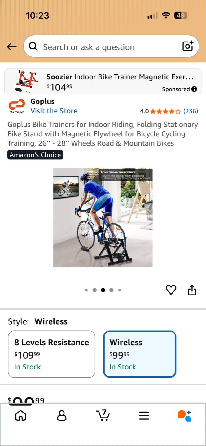 Goplus Indoor Bike Trainer Stand