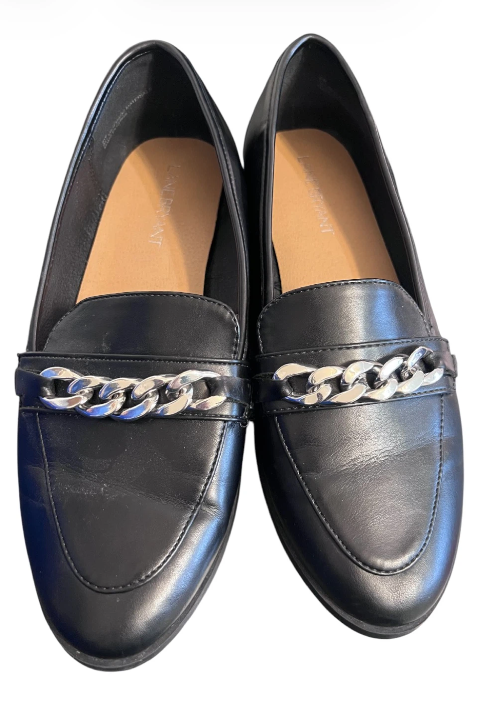 Lane Bryant Black Chain Loafers – Size 8W – Like New