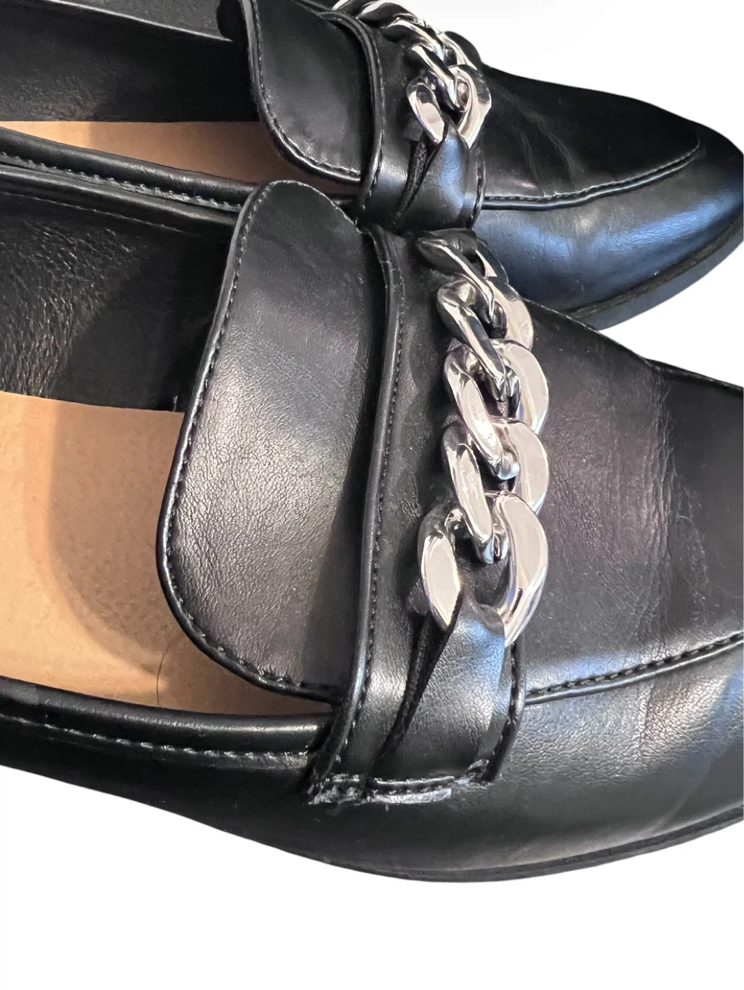 Lane Bryant Black Chain Loafers – Size 8W – Like New - photo 4