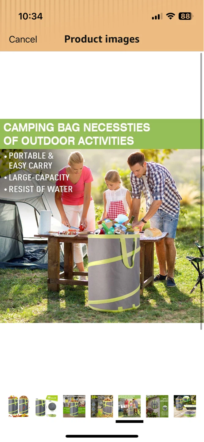 30+ Gallon Pop-Up Garden Waste Bag - photo 2