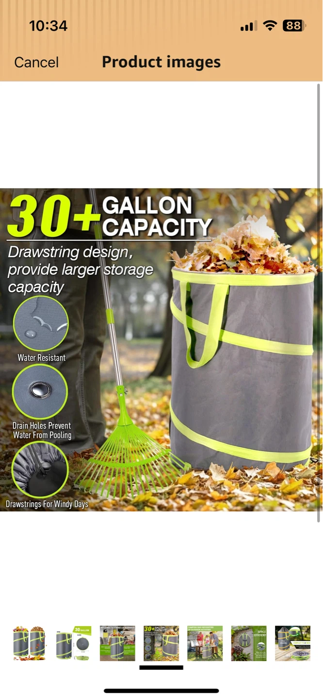 30+ Gallon Pop-Up Garden Waste Bag - photo 3