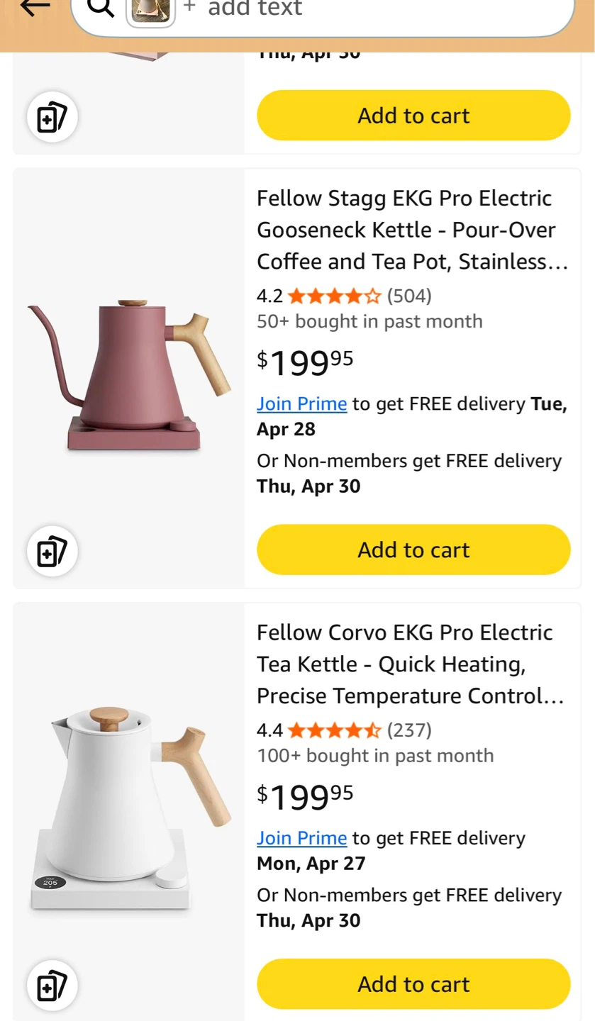 Fellow Stagg EKG Electric Kettle - Matte White - photo 2