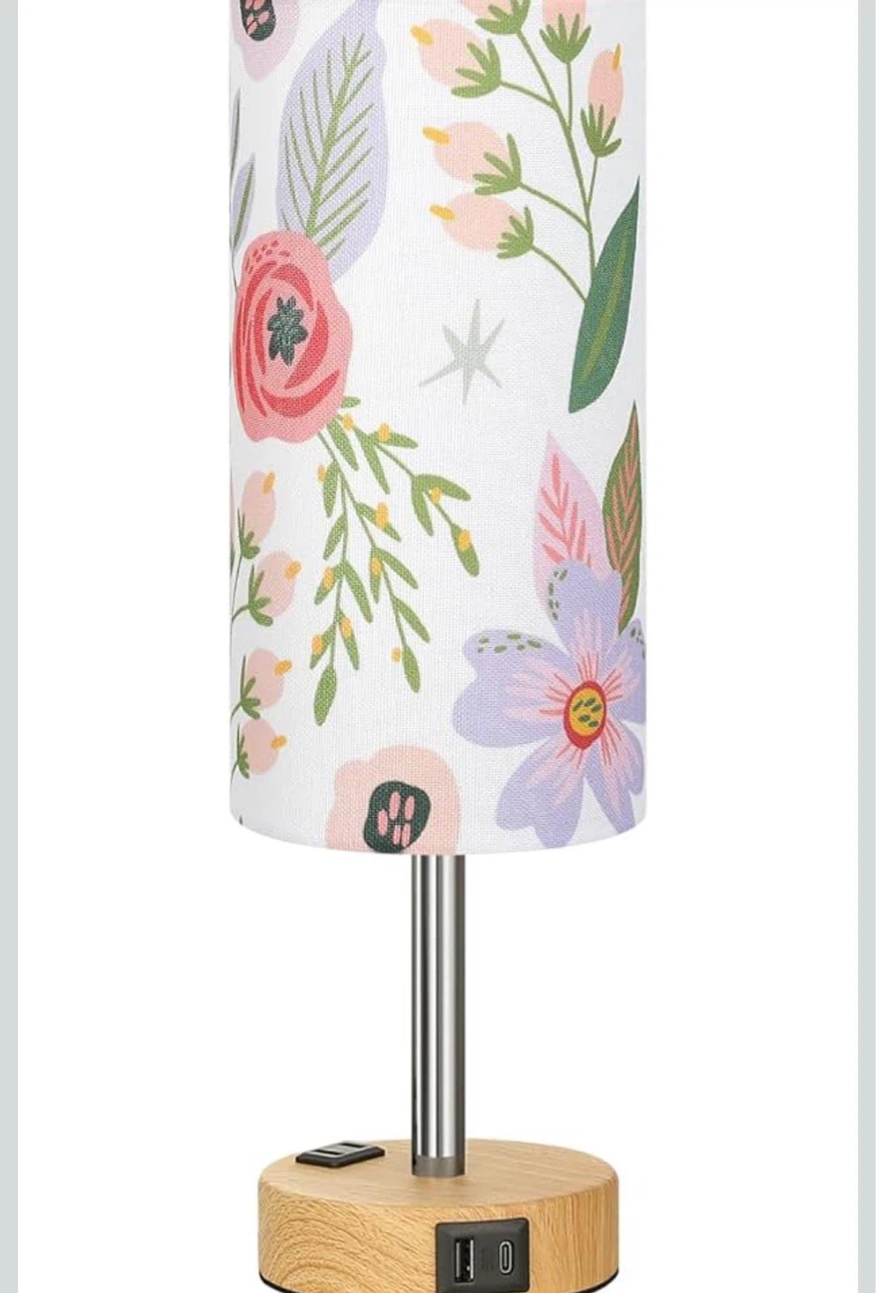 Floral Table Lamp with USB Charging - photo 2