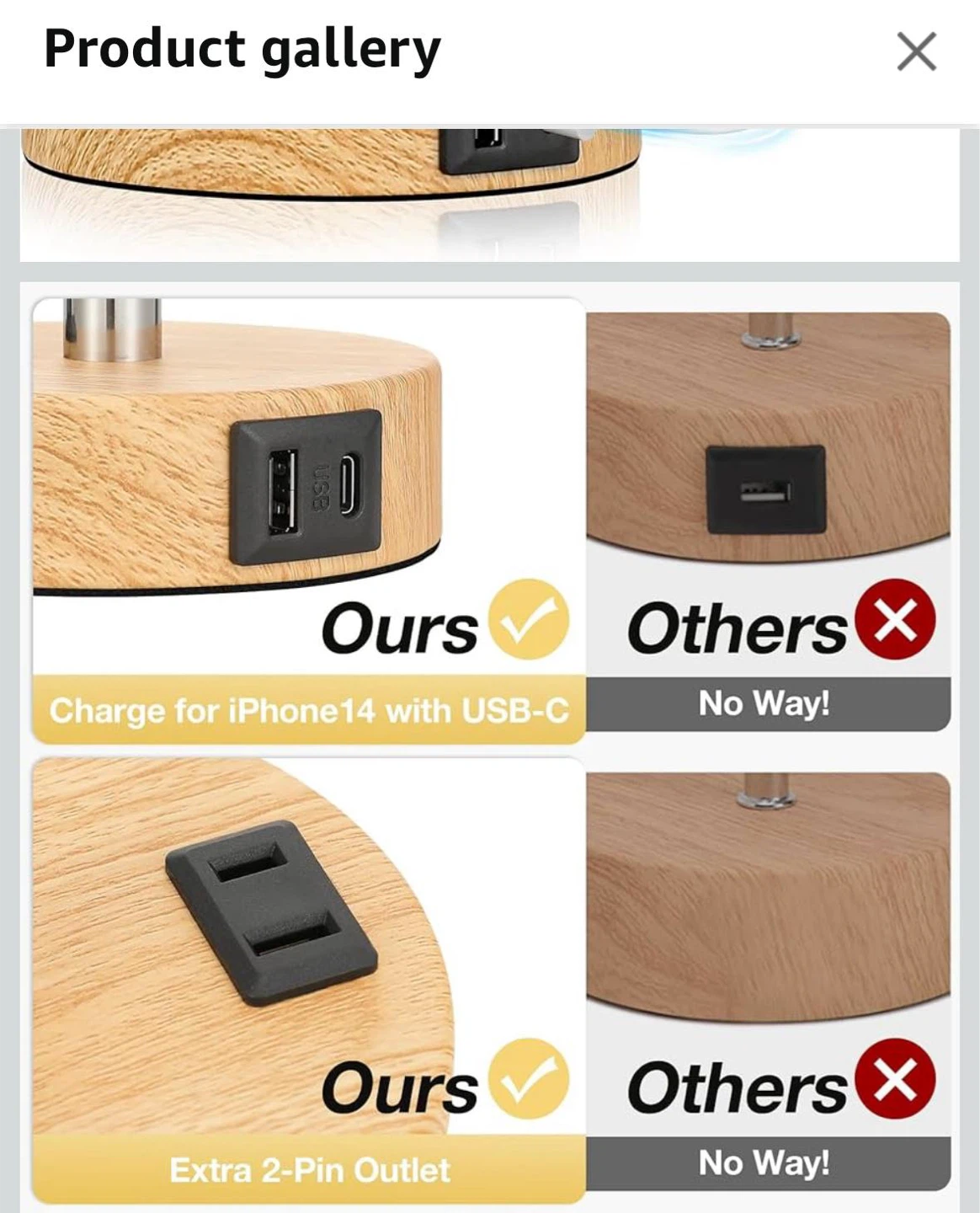 Floral Table Lamp with USB Charging - photo 5