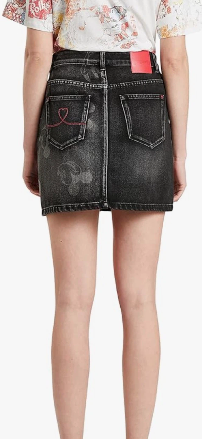 Denim Mickey Mouse Skirt - photo 2