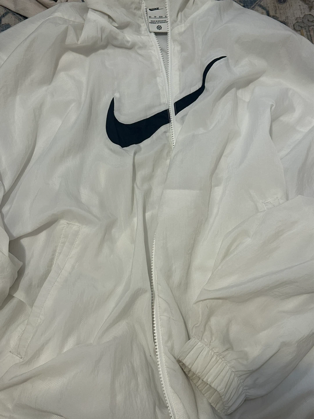 Nike White Windbreaker Jacket XS