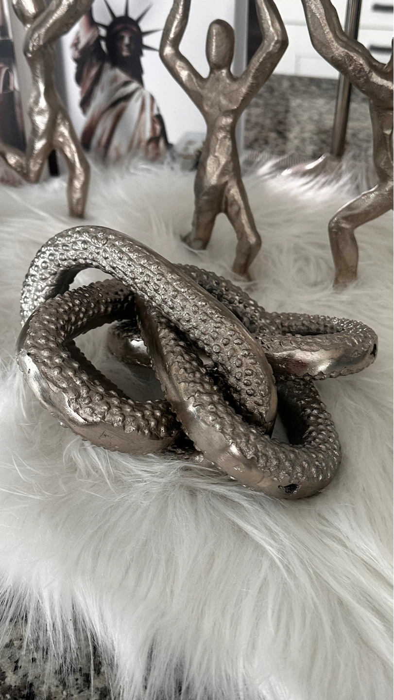 Silver Swirl Vase with White Flowers - photo 3
