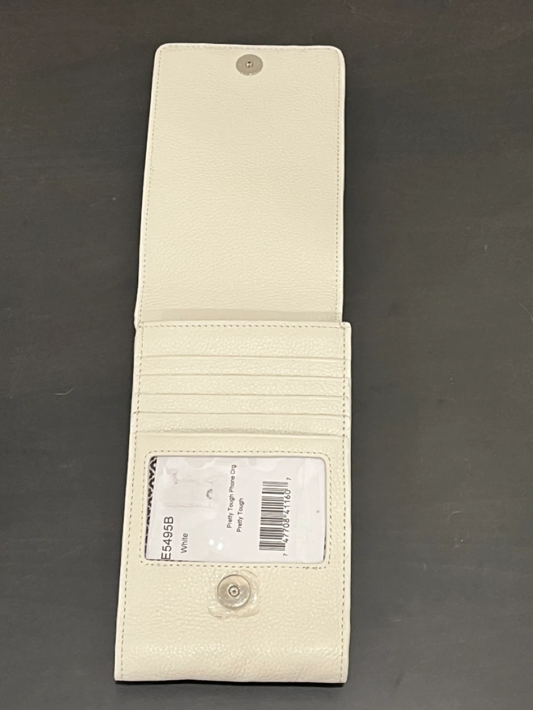 New Brighton Pretty Tough Phone Organizer White Leather - photo 4