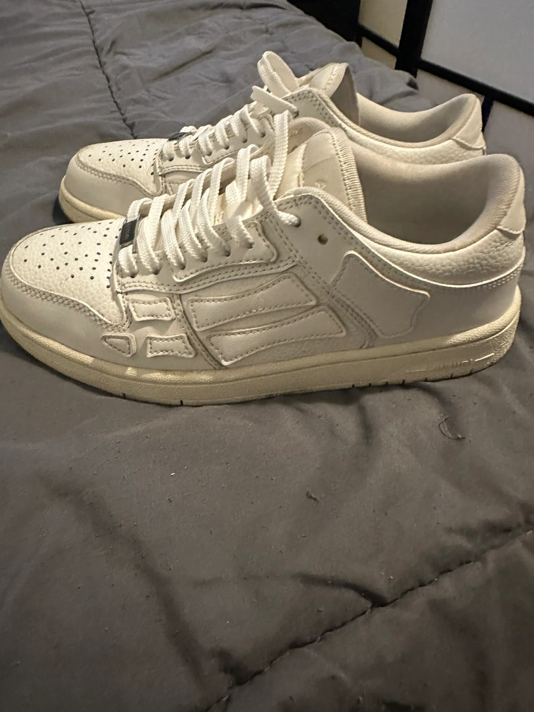 AMIRI White Leather Skeleton Low Top Sneaker - photo 3