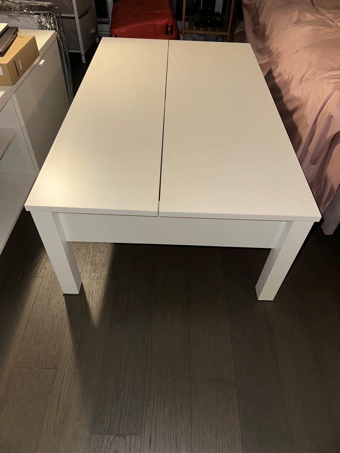 White Lift Top Coffee Table