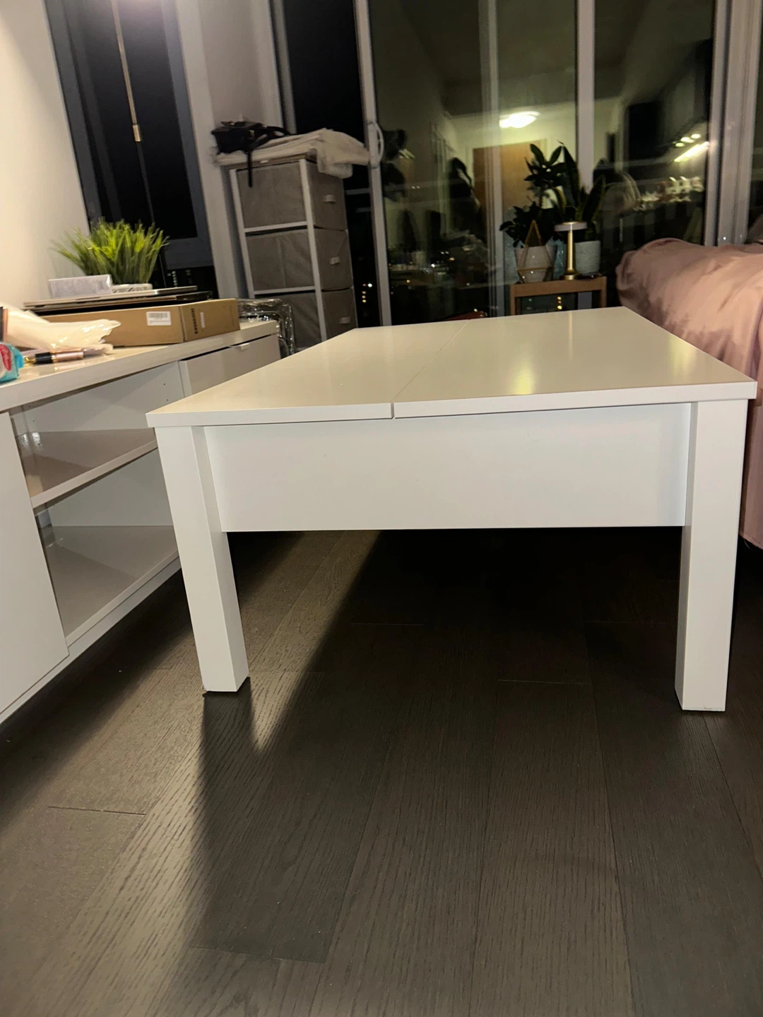 White Lift Top Coffee Table - photo 4