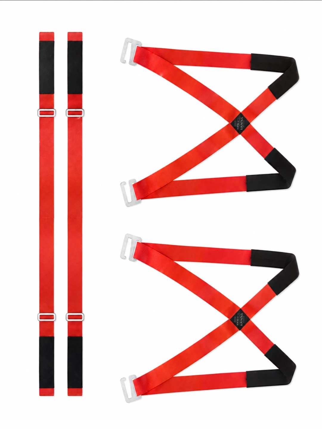 Red safety straps set