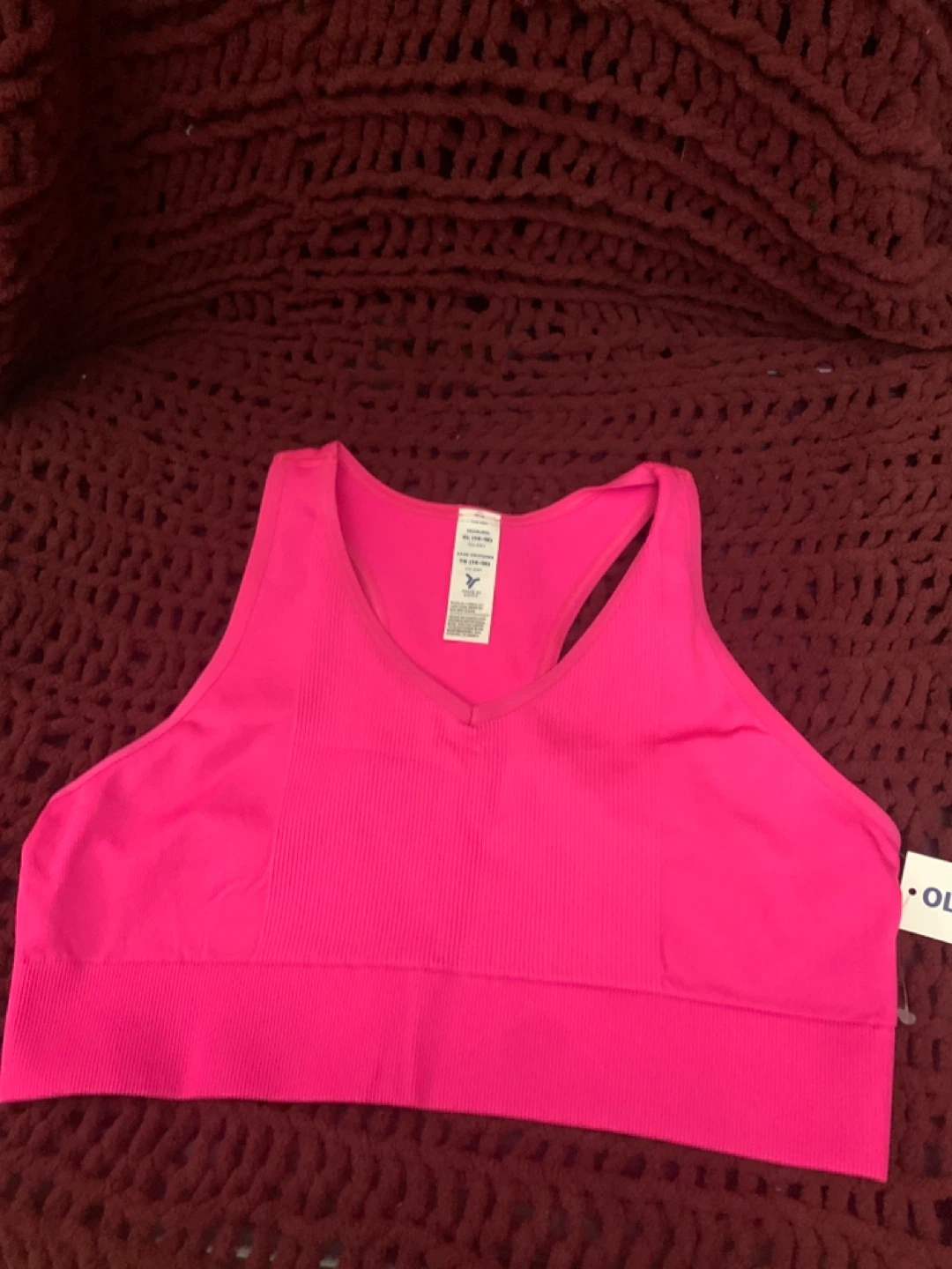 Old Navy Seamless Sports Bra XL Pink