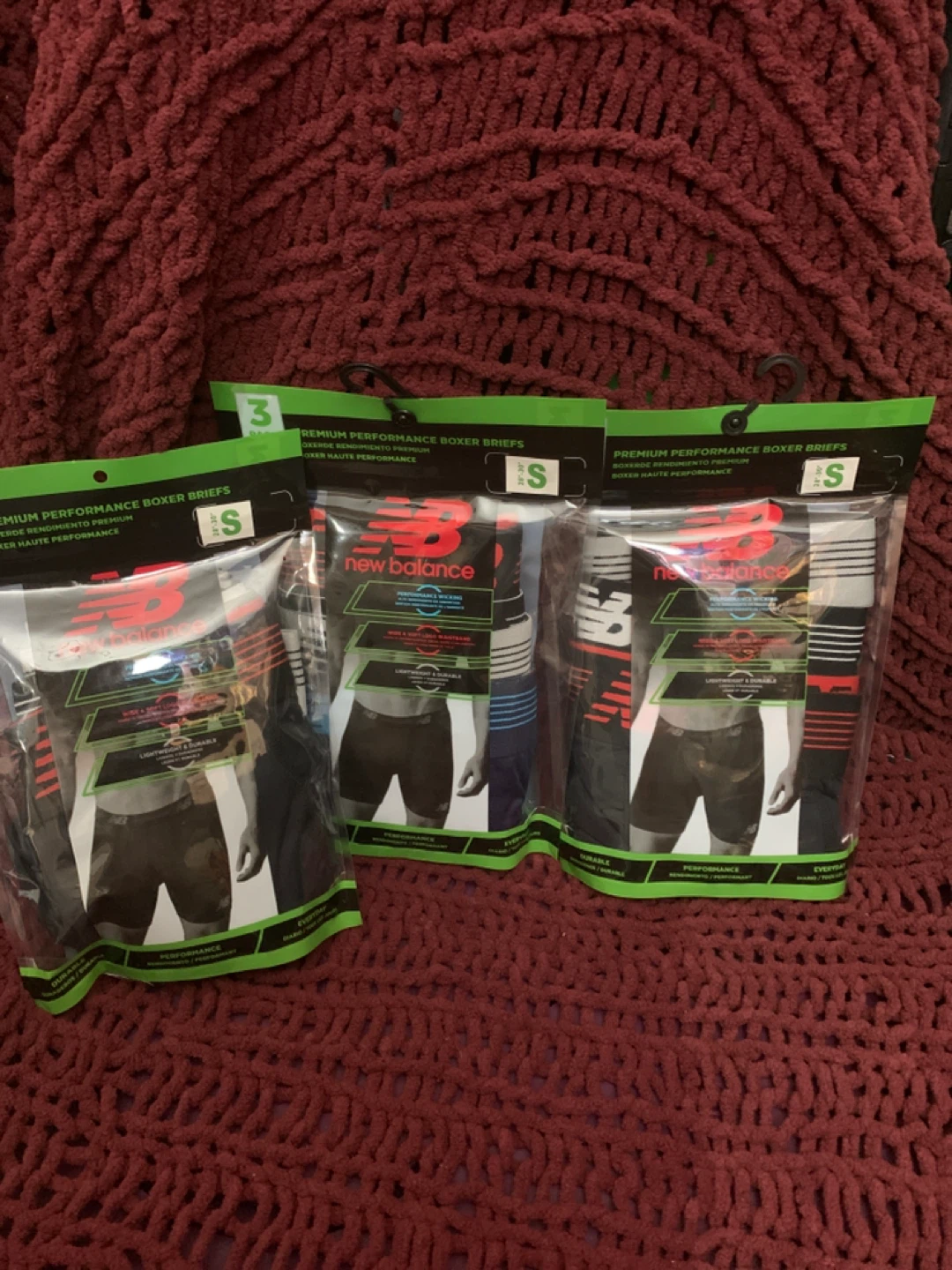 New Balance Premium Performance Boxer Briefs - Size S (3 Pack)