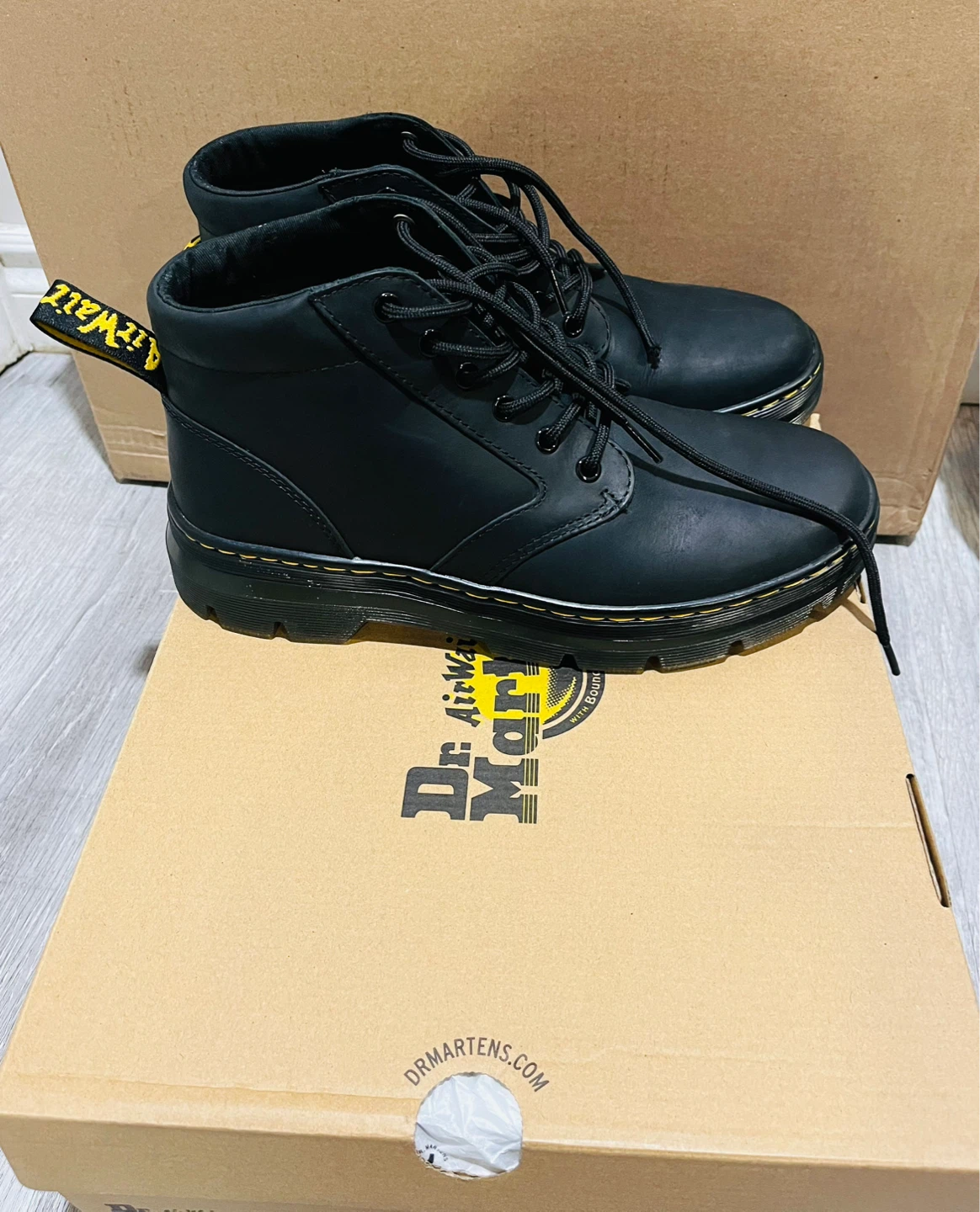 Used only Twice, Dr. Martens Black Bonny Leather Lace-Up Boots