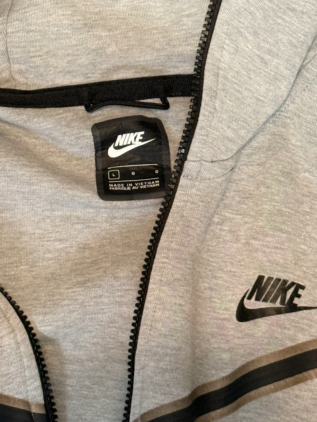 Grey Nike Tech Fleece Full-Zip Hoodie. Size L - photo 2