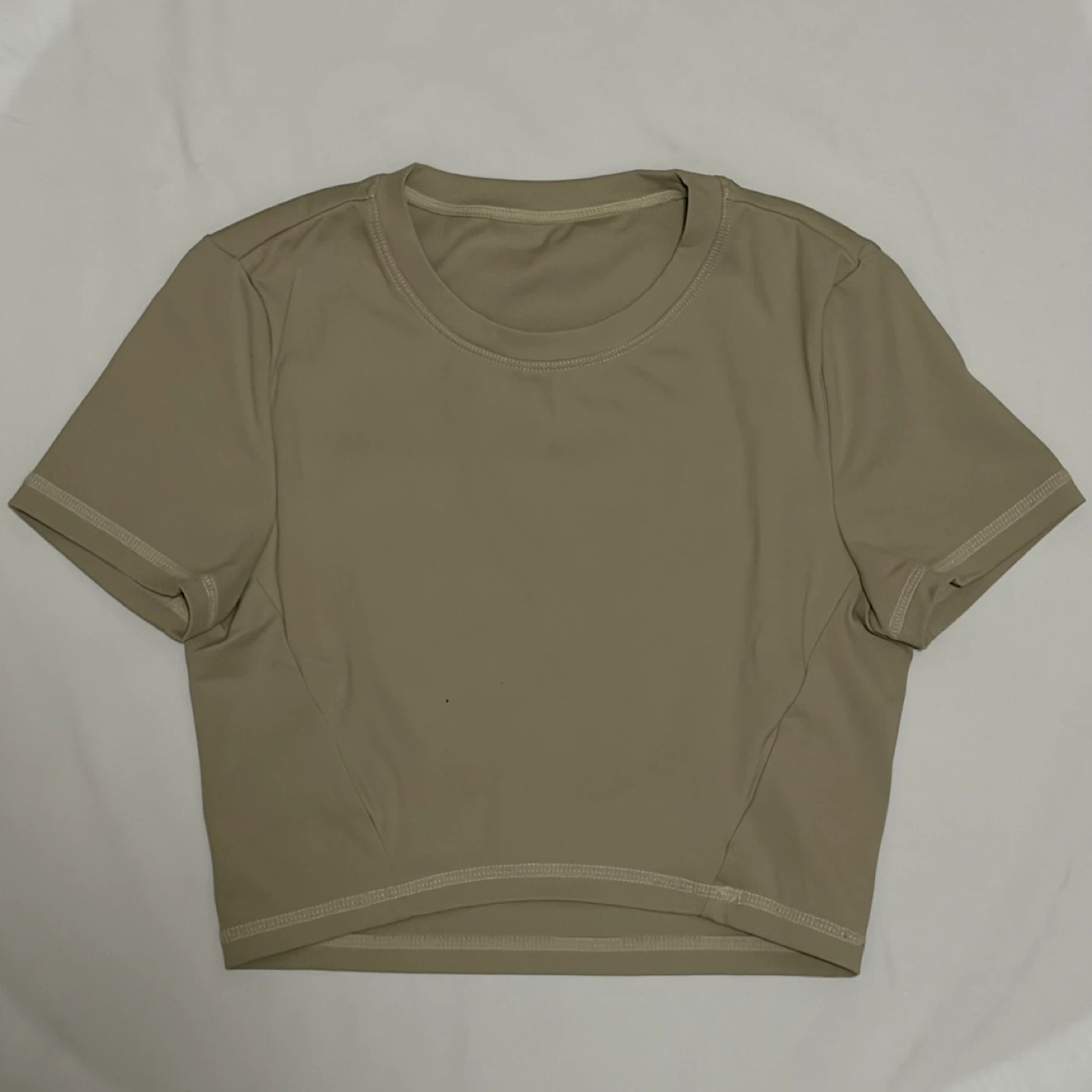 Tan Athletic Crop Top